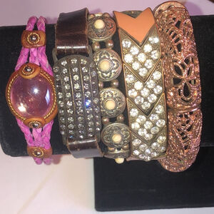 Lot of 5 Stylish Mixed Bracelet Set